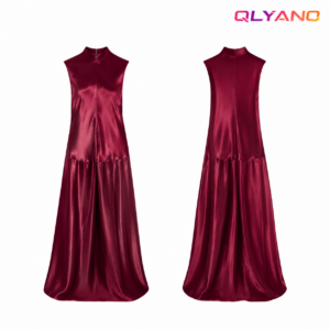Burgund-Weißes Sportkleid