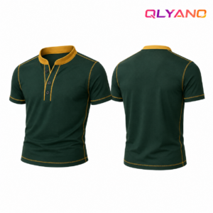 Herren Sport-Trikot in Waldgrün und Gold, Kurzarm