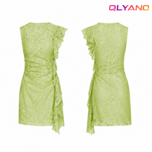 Lime-Schwarzes Sportkleid
