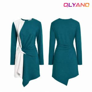 Teal-Weißes Damen Sportkleid