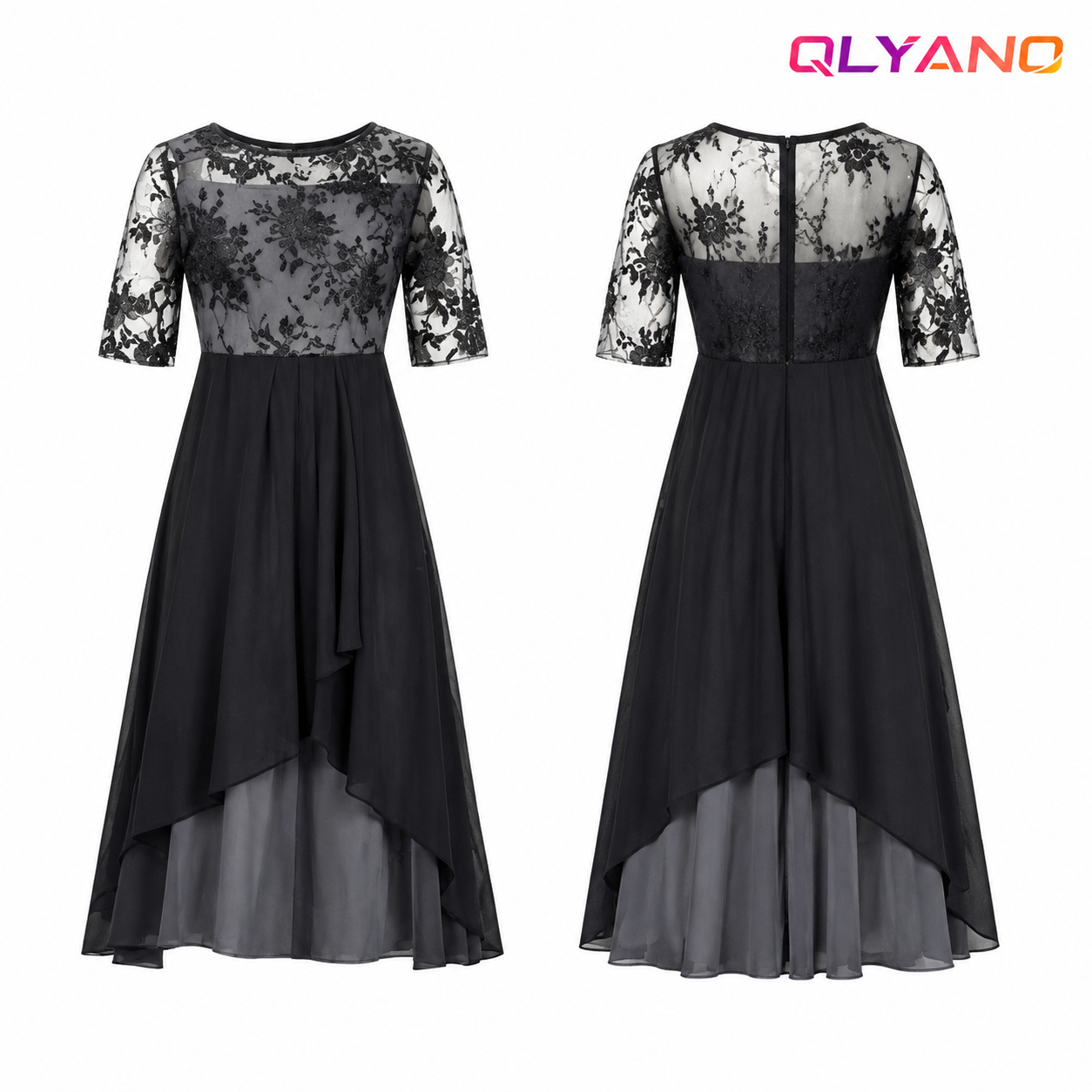 Schwarz-Graues Kleid